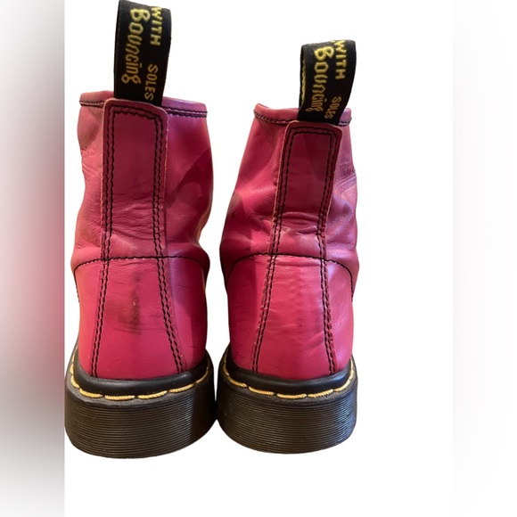 Dr. Matens 1460 Air Wair Fuschia Leather Boots Size 5 - Picture 3 of 9